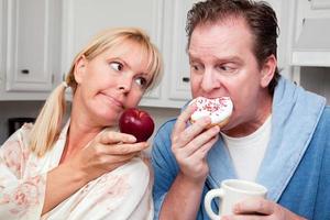 Fruit or Donut Healthy Eating Decision photo