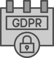 diseño de icono de vector de complemento gdpr