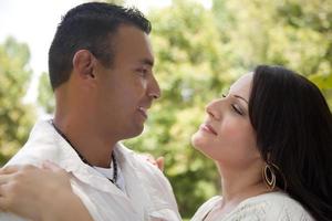 Attractive Hispanic Couple in the Park photo