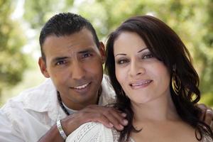 Attractive Hispanic Couple in the Park photo