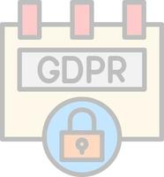 diseño de icono de vector de complemento gdpr