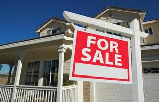 Home For Sale Sign and New Home photo