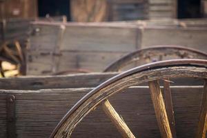 resumen de piezas de vagones de madera antiguos vintage. foto