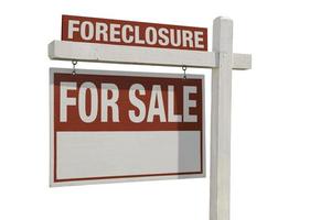 Foreclosure Home For Sale Real Estate Sign photo