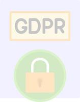 diseño de icono de vector de política gdpr