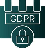 diseño de icono de vector de complemento gdpr