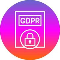 diseño de icono de vector de política gdpr