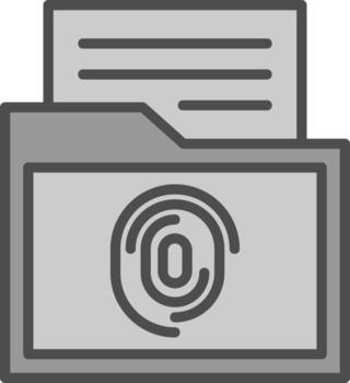 Dactyloscopic Data Vector Icon Design