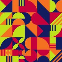 Geometric halftone graphic element line  vector colorful shapes abstract mural background design banner dot shapes