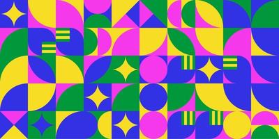 Geometric design element halftone graphic colorful shapes line vector shapes abstract mural background banner dot