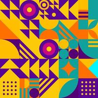 Geometric halftone graphic element line  vector colorful shapes abstract mural background design banner dot shapes