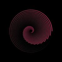 Pink dotted spiral vortex logo vector illustration