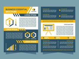 folleto esencial de negocios de estilo plano vector