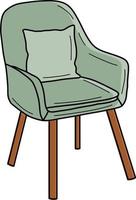 Comfortable chair in living room vector