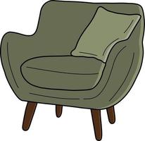 Comfortable chair in living room vector