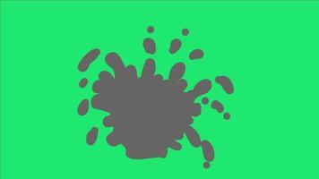 Mud animation video, green screen. suitable for video content, animated films and others