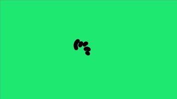 Black liquid splash video animation, green screen. Suitable for content videos, cartoons and others