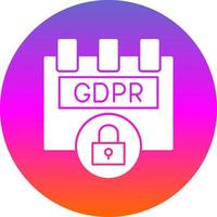 diseño de icono de vector de complemento gdpr