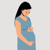 Pregnant woman illustration vector