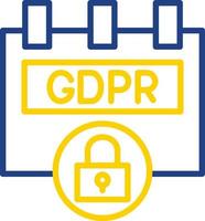 diseño de icono de vector de complemento gdpr