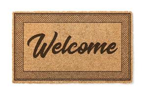 Welcome Mat Isolated On A White Background photo