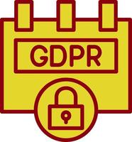 diseño de icono de vector de complemento gdpr