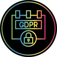 diseño de icono de vector de complemento gdpr