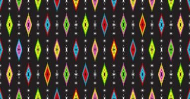 color lindo abstracto geométrico tribal étnico ikat folklore argyle patrón nativo oriental diseño tradicional para fondo, alfombra, papel tapiz, ropa, tela, envoltura, impresión, batik, folk, tejer, vector de rayas