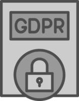 diseño de icono de vector de política gdpr