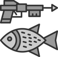 diseño de icono de vector de pesca submarina