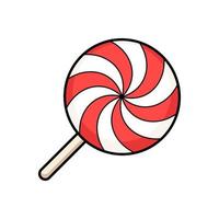 lollipop remolino caramelo vector aislado