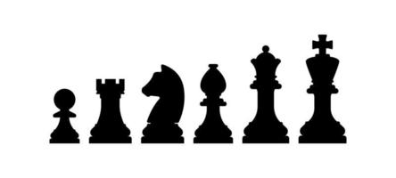 vector de piezas de ajedrez aislado sobre fondo blanco.