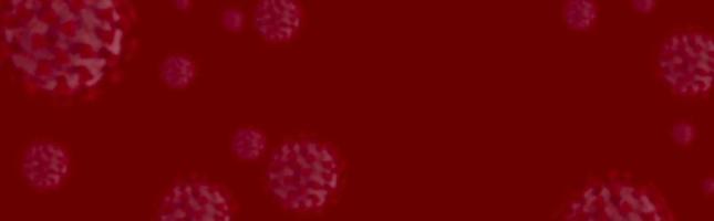 Red Banner of Coronavirus COVID-19 Cells Background photo