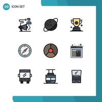 9 Creative Icons Modern Signs and Symbols of business compass trophy direction first Editable Vector Design Elements