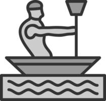 Canoeing Vector Icon Design