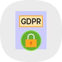 diseño de icono de vector de política gdpr