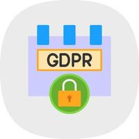 diseño de icono de vector de complemento gdpr