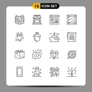 paquete de interfaz de usuario de 16 esquemas básicos de diseño de programación diseño de codificación de Internet elementos de diseño vectorial editables vector