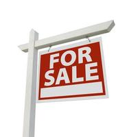 For Sale Real Estate Sign Isolated photo