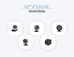 paquete de iconos de glifo de globo 5 diseño de iconos. . globo. . Internet vector