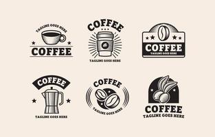 Vintage Coffee Logo Set vector