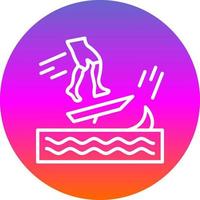 diseño de icono de vector de skimboard