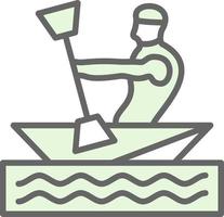 Kayaking Vector Icon Design