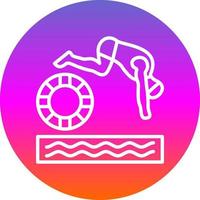 Rescue Swimming Vector Icon Design