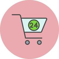 icono de vector de carrito de compras