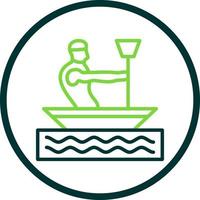 Canoeing Vector Icon Design