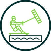 diseño de icono de vector de kitesurf