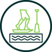 Standup Paddleboarding Vector Icon Design