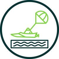 Parasailing Vector Icon Design