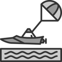 Parasailing Vector Icon Design